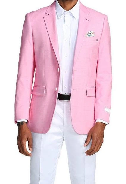 Slim Fit Blazer 2 Button In Solid Pink 3 Slim Fit Blazer 2 Button In Solid Pink