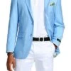 Slim Fit Blazer 2 Button In Solid Sky Blue 1 Slim Fit Blazer 2 Button In Solid Sky Blue -Suit Gold Style Shop MJ284S 03 71902.1551125976