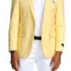Slim Fit Blazer 2 Button In Solid Lemon Yellow 1 Slim Fit Blazer 2 Button In Solid Lemon Yellow -Suit Gold Style Shop MJ284S 04 52514.1551125976