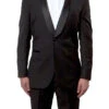 Black Slim Fit Tuxedo With Satin Shawl Lapel 1 Button -Suit Gold Style Shop MT146S 01 black 34ca4820 5a73 4c93 91e3 7de293038241