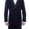 Double Breasted Slim Fit Tuxedo Navy With Black Satin Peak Lapel 2 Double Breasted Slim Fit Tuxedo Navy With Black Satin Peak Lapel -Suit Gold Style Shop MT253S 01 frontS