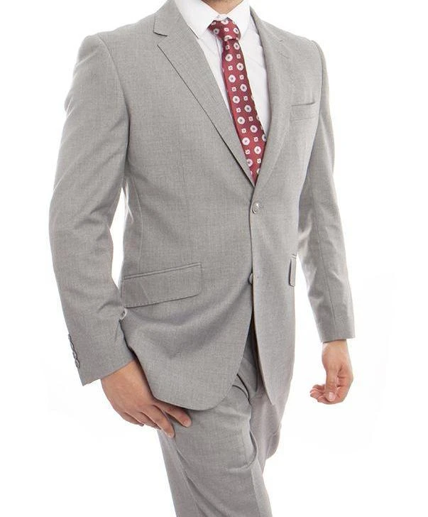 (36R) 100% Wool Suit Modern Fit Italian Style 2 Piece In Gray 3 (36R) 100% Wool Suit Modern Fit Italian Style 2 Piece In Gray