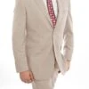 Arezzo Collection - 100% Wool Suit Modern Fit Italian Style 2 Piece In Tan -Suit Gold Style Shop MW246 06
