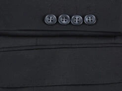 Half Canvas Wool Dress Suit Regular Fit 2 Piece In Black -Suit Gold Style Shop RHC100 1 3