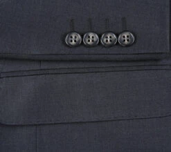 Half Canvas Wool Dress Suit Regular Fit 2 Piece In Charcoal -Suit Gold Style Shop RHC100 3 7