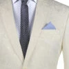 Ivory Tone On Tone Paisley Pattern Slim Fit Men's 2 Piece Suit 2 Button