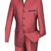 Oriental Collection - Banded Collar Slim Fit Suit Shiny Sharkskin 2 Piece Wine 2 Oriental Collection - Banded Collar Slim Fit Suit Shiny Sharkskin 2 Piece Wine -Suit Gold Style Shop S4HT 1 WIN 460x800 71814c12 2c43 4c67 98de b58a5be225ee