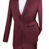 Slim Fit Men's Suit 2 Piece 2 Button In Burgundy -Suit Gold Style Shop SC900 12 BURGUNDY JPG 800x1200 full