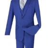 Slim Fit Business Men's Suit 3 Piece 2 Button In Twilight Blue -Suit Gold Style Shop SV2900 TwilightBlue JPG