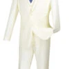 Slim Fit Business Men's Suit 3 Piece 2 Button In Ivory -Suit Gold Style Shop SV2900 ivory