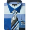 French Cuff Shirt In Blue With Tie, Cuff Links, And Handkerchief -Suit Gold Style Shop ScreenShot2020 04 01at3.47.53PM
