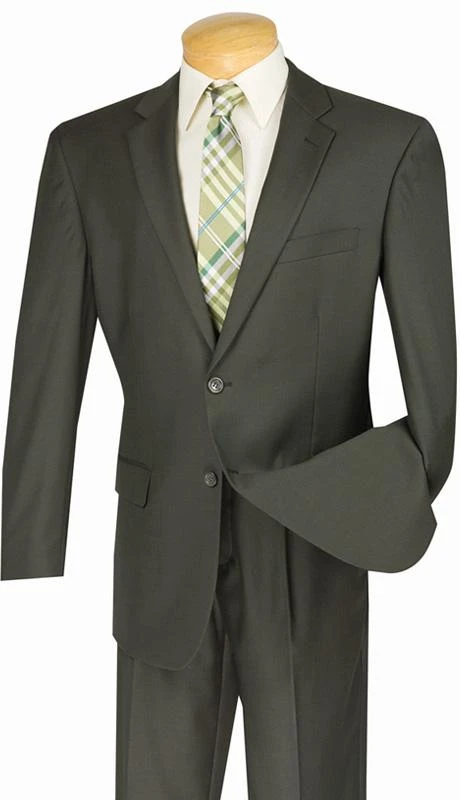 Regular Fit Suit 2 Button 2 Piece In Olive 3 Regular Fit Suit 2 Button 2 Piece In Olive