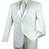 Excalibur Collection - Slim Fit Tuxedo 2 Piece 2 Buttons Design In Ivory 1 Excalibur Collection - Slim Fit Tuxedo 2 Piece 2 Buttons Design In Ivory -Suit Gold Style Shop T SC900 IVORY 1
