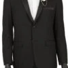 Black Ultra Slim Fit Tuxedo 2 Buttons 2 Piece -Suit Gold Style Shop T US900 black