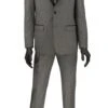 Gray Ultra Slim Fit Tuxedo 2 Buttons 2 Piece -Suit Gold Style Shop T US900 gray detail