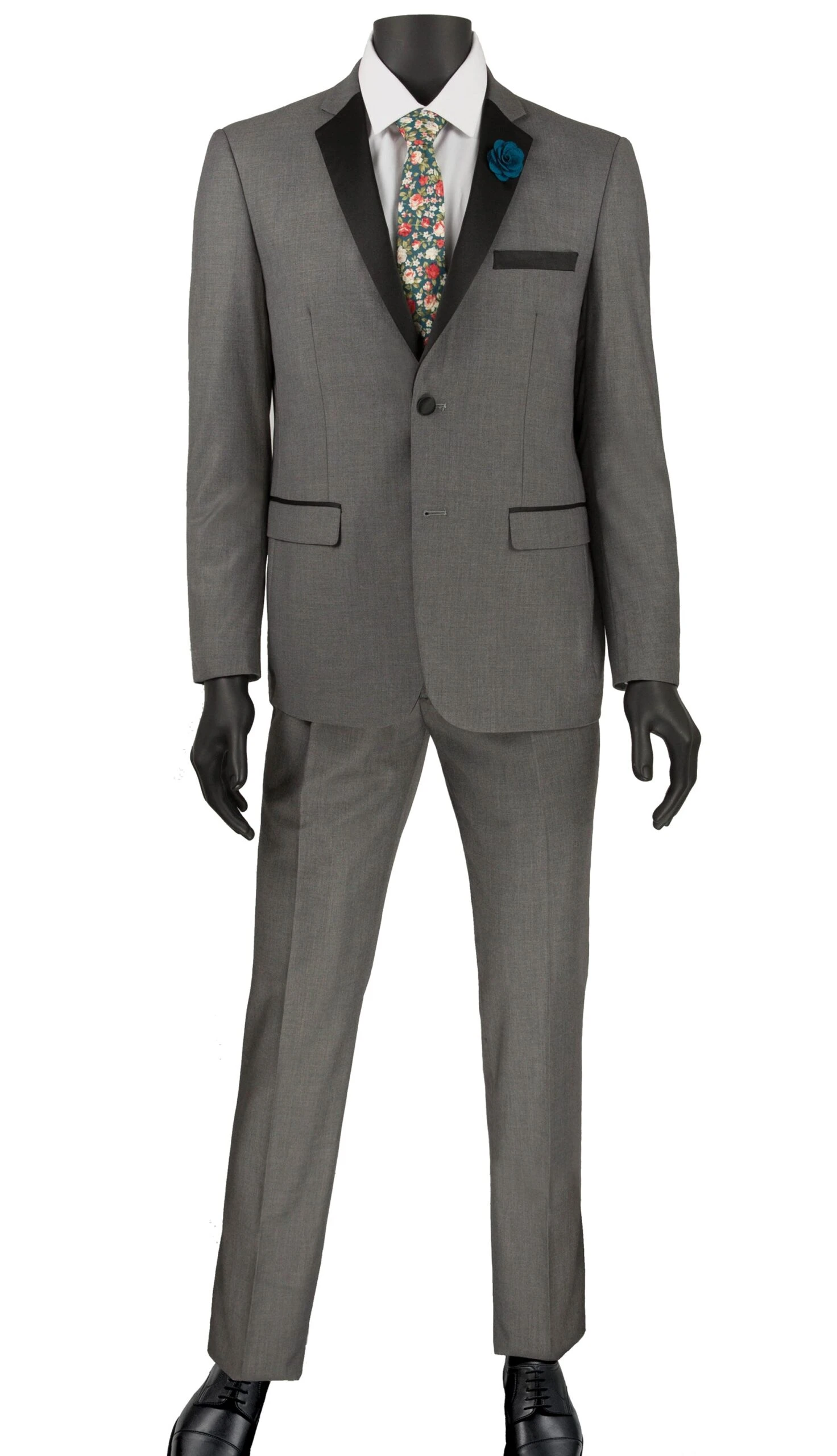 Gray Ultra Slim Fit Tuxedo 2 Buttons 2 Piece 3 Gray Ultra Slim Fit Tuxedo 2 Buttons 2 Piece