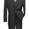 Sovana Collection - Regular Fit 3 Piece Suit 2 Button Tone On Tone Stripe In Black -Suit Gold Style Shop Vinci Mens Suit V2RS 7 black 2048x2048 f5904feb 59cd 4946 b1e6 82265a9bbc14