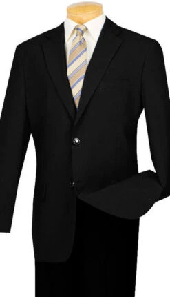 Front Page 7 Men's Black Regular Fit Everyday Blazer