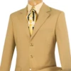 Gold Regular Fit 3 Button Blazer -Suit Gold Style Shop Z 3PP Gold