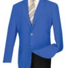 Royal Blue Regular Fit 3 Button Blazer -Suit Gold Style Shop Z 3PP Royal