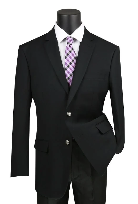 Regular Fit Blazer 2 Button In Black 3 Regular Fit Blazer 2 Button In Black