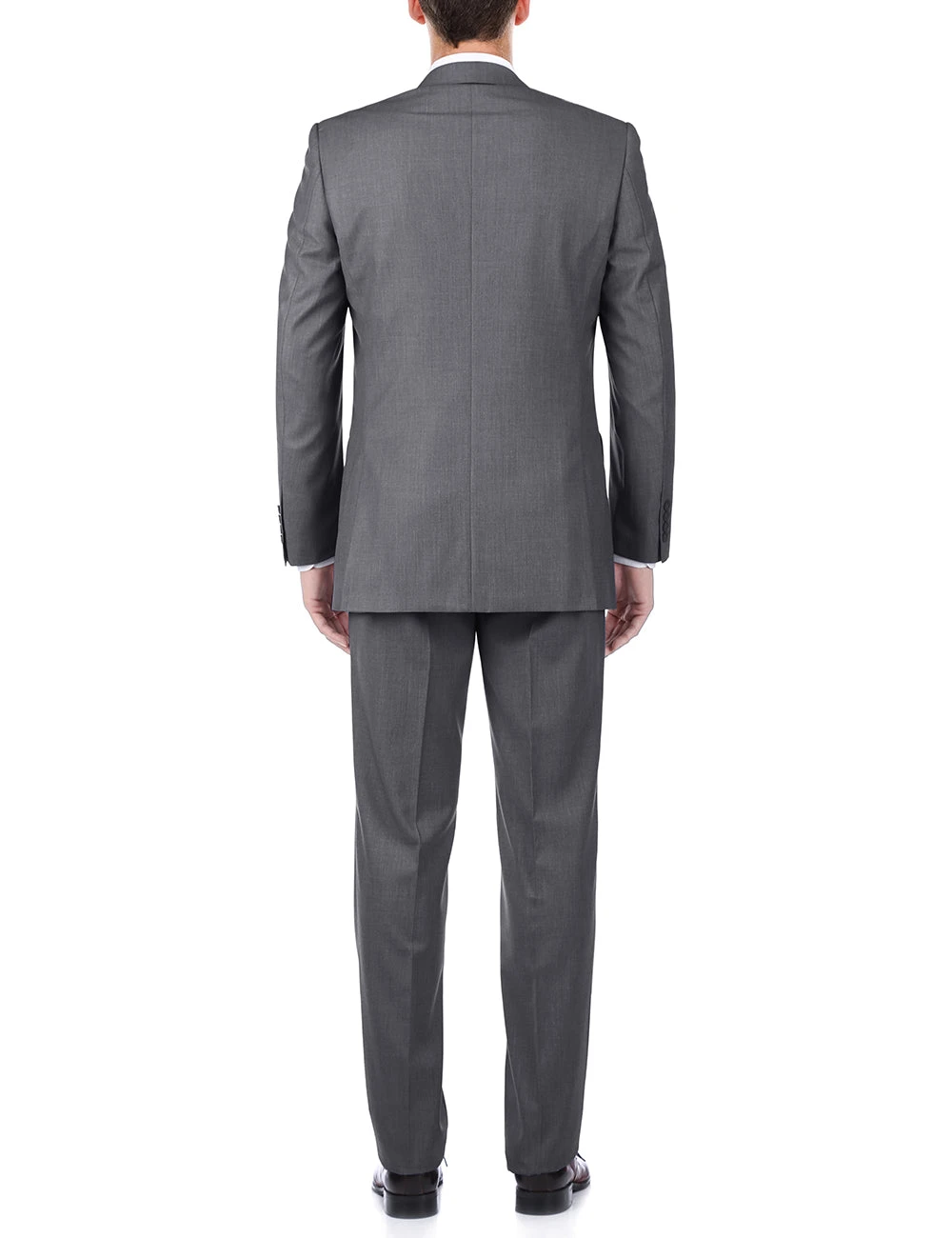 Bevagna Collection - Gray 100% Virgin Wool Regular Fit Pick Stitched 2 Piece Suit 5 Bevagna Collection - Gray 100% Virgin Wool Regular Fit Pick Stitched 2 Piece Suit - Image 3