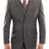 Arezzo Collection - 100% Wool Suit Modern Fit Italian Style 3 Piece In Dark Gray -Suit Gold Style Shop dark gray
