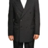 Atlantis Collection - Black Regular Fit Double Breasted 2 Piece Suit -Suit Gold Style Shop dpp black