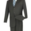 Mont Blanc Collection - Regular Fit Suit 3 Button 2 Piece In Charcoal -Suit Gold Style Shop lucci mens 3 button single breasted charcoal suit 3pp 22