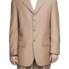 Mont Blanc Collection - Regular Fit Suit 3 Button 2 Piece In Khaki -Suit Gold Style Shop lucci mens 3 button single breasted khaki suit 3pp 23
