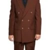 Atlantis Collection - Brown Regular Fit Double Breasted 2 Piece Suit -Suit Gold Style Shop men s sharp double breasted dress suit brown dpp 1