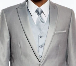 (36R Blazer) Light Gray Slim Fit Blazer With Satin Peak Lapel 5 (36R Blazer) Light Gray Slim Fit Blazer With Satin Peak Lapel -Suit Gold Style Shop mt187s 5 4 1024x1024 8c5eb7a6 873b 4736 8a3b 67643cc4b6f0