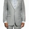 Light Gray Slim Fit 2 Piece Tuxedo With Satin Peak Lapel