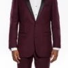 Burgundy Slim Fit 2 Piece Tuxedo With Satin Peak Lapel -Suit Gold Style Shop mt187s 8 2 1024x1024 1