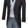 Modern Fit Tuxedo 3 Piece With Tail Double-Breasted Vest -Suit Gold Style Shop mtc 1 black s