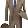 Birdseye Pattern Modern Fit 3 Piece Khaki Suit With Contrast Trim -Suit Gold Style Shop mv2b 1 khaki 1024x d9495f5f 012c 44da a6c3 b7b1af60d379
