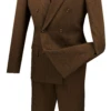 Slim Fit Double Breasted 2 Piece Suit Herringbone Stripe Taupe -Suit Gold Style Shop sdhb 1 taupe