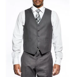Slim Fit Men's Suit 3 Piece 2 Button In Heather Gray -Suit Gold Style Shop sv2900 hgray 3 1024x1024 1