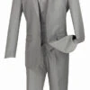 Slim Fit Suit 3 Piece 2 Button In Medium Gray -Suit Gold Style Shop sv2900 medium grays
