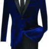 Men's Slim Fit Velvet Tuxedo 2 Piece In Navy -Suit Gold Style Shop t sv navy