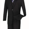 Morgan Collection - Regular Fit 3 Piece Suit 2 Button Black 2 Morgan Collection - Regular Fit 3 Piece Suit 2 Button Black -Suit Gold Style Shop v2tr black 1