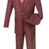 Morgan Collection - Regular Fit 3 Piece Suit 2 Button In Maroon -Suit Gold Style Shop v2tr maroon